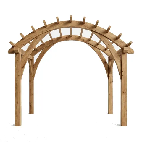 Oblúková drevená pergola