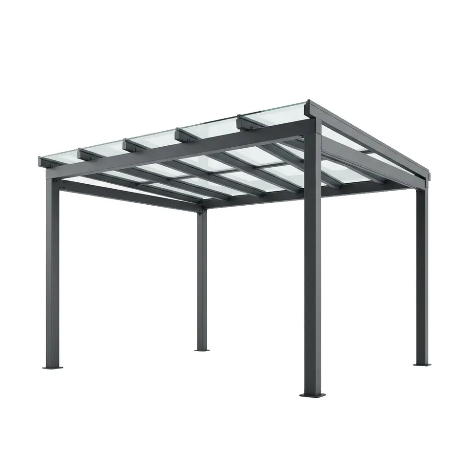 Pergola so sklenenou strechou